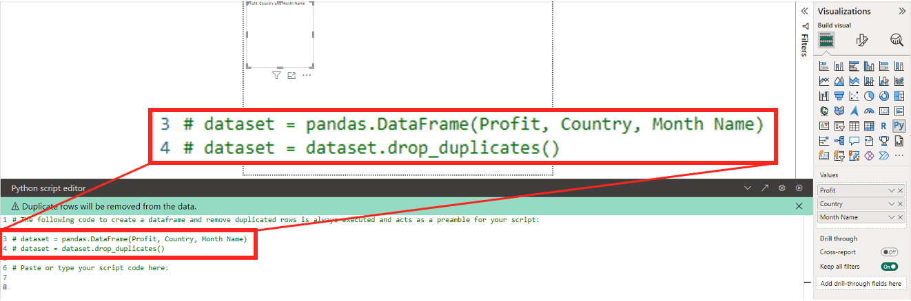 การใช้เครื่องมือนำเสนอข้อมูล Python Visual บน Power BI Desktop